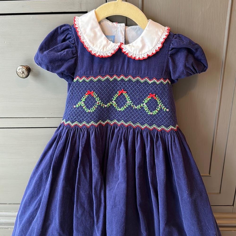 Anavini Smocked Wreath Dress